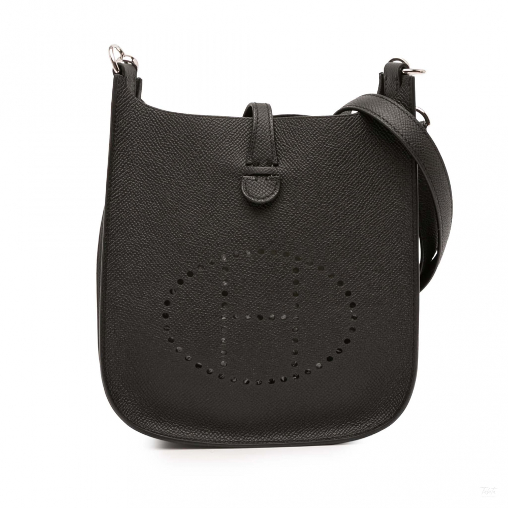 Hermès Evelyne 16 TPM Epsom Leather Hobo Crossbody Noir