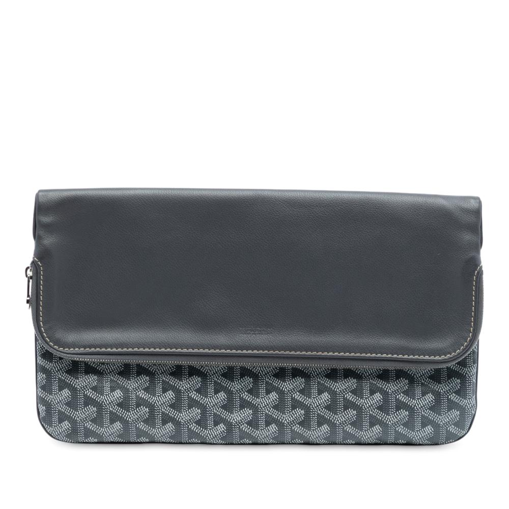 Goyard AB Goyard Gray Coated Canvas Fabric Goyardine Sainte Marie MM France
