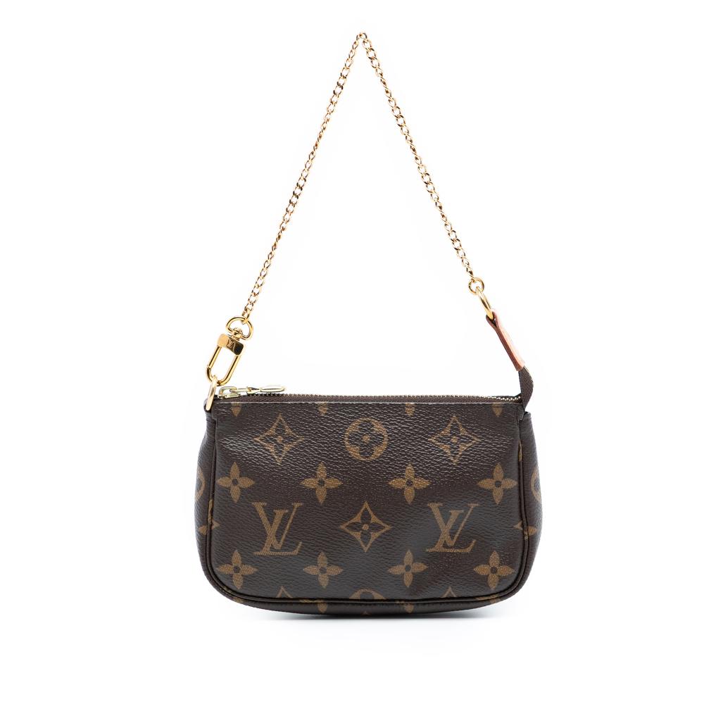 Louis Vuitton AB Louis Vuitton Brown Monogram Canvas Fabric Monogram Mini Pochette Accessoires France