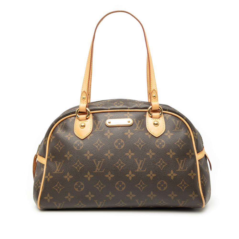 Louis Vuitton B Louis Vuitton Brown Monogram Canvas Fabric Monogram Montorgueil PM France