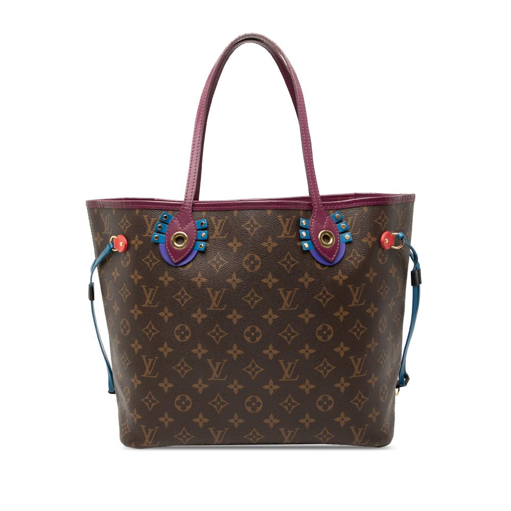 Louis Vuitton B Louis Vuitton Brown Monogram Canvas Fabric Monogram Totem Neo Neverfull MM Spain