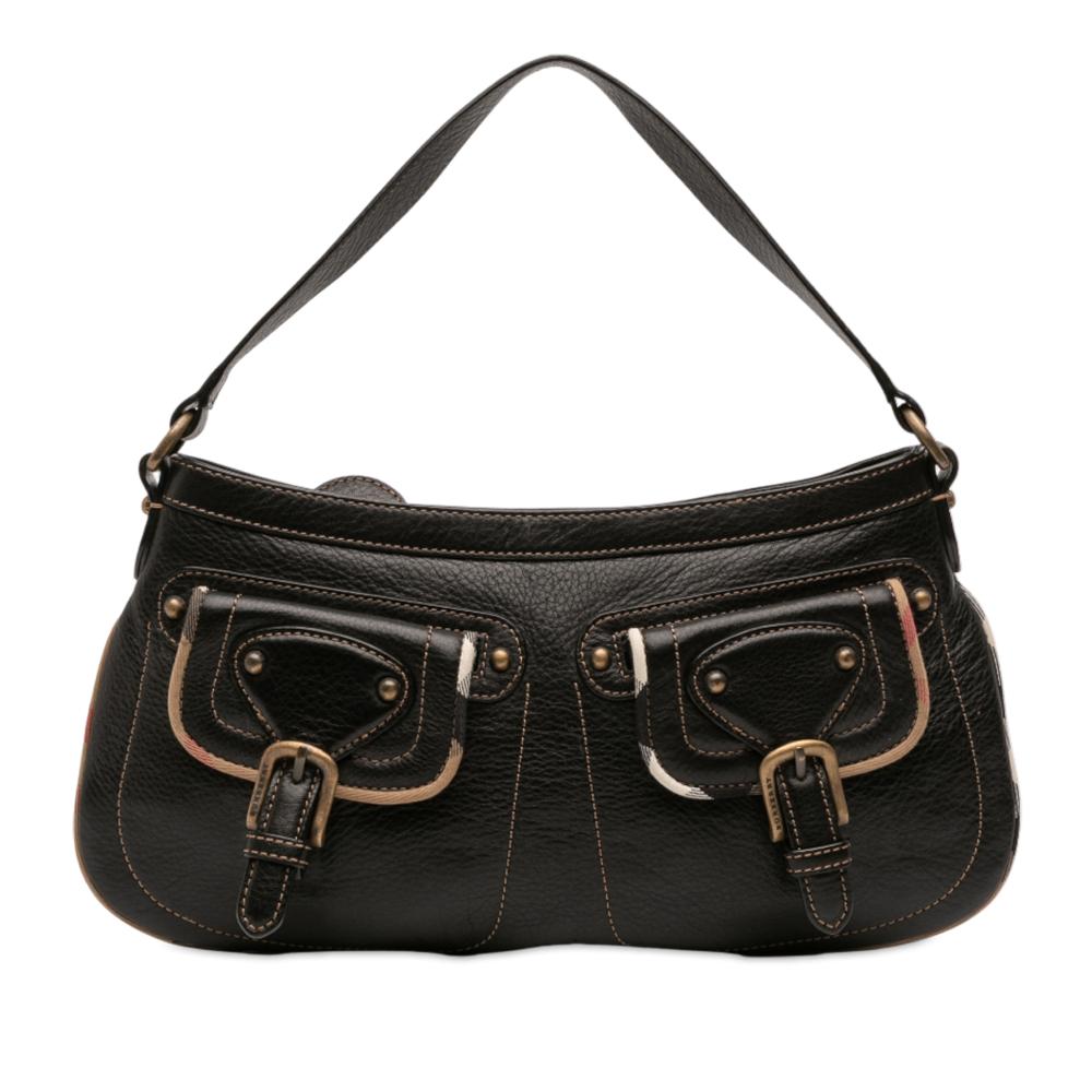 Burberry B Burberry Brown Dark Brown Calf Leather Pocket Shoulder Bag China