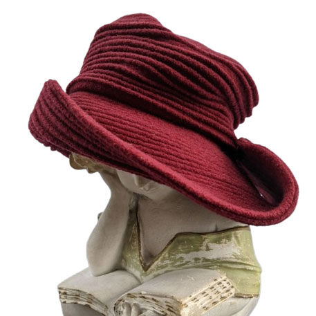 JEAN-ROBERT GASE Dark red felt hat 57-58-59