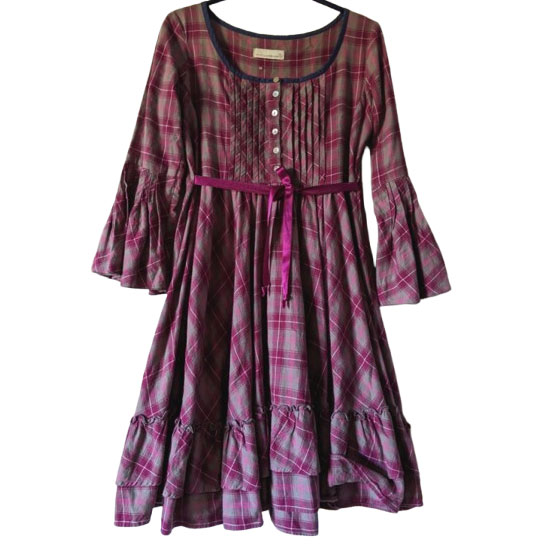 Odd Molly Robe carrelée en flanelle S