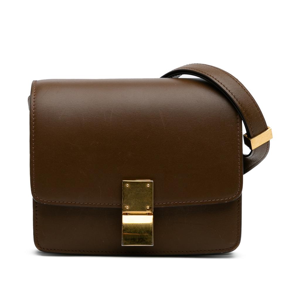 Celine B Celine Brown Calf Leather Small skin Classic Box Italy