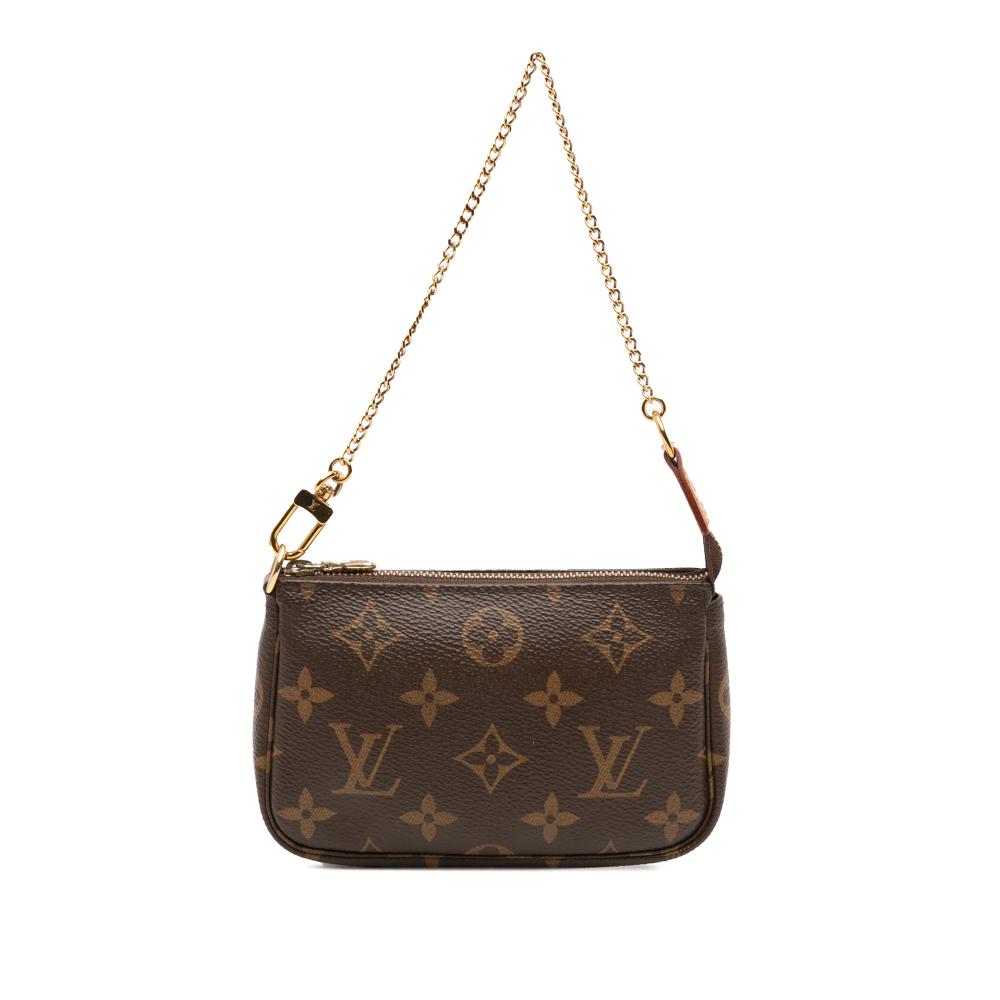 Louis Vuitton B Louis Vuitton Brown Monogram Canvas Fabric Monogram Mini Pochette Accessoires France