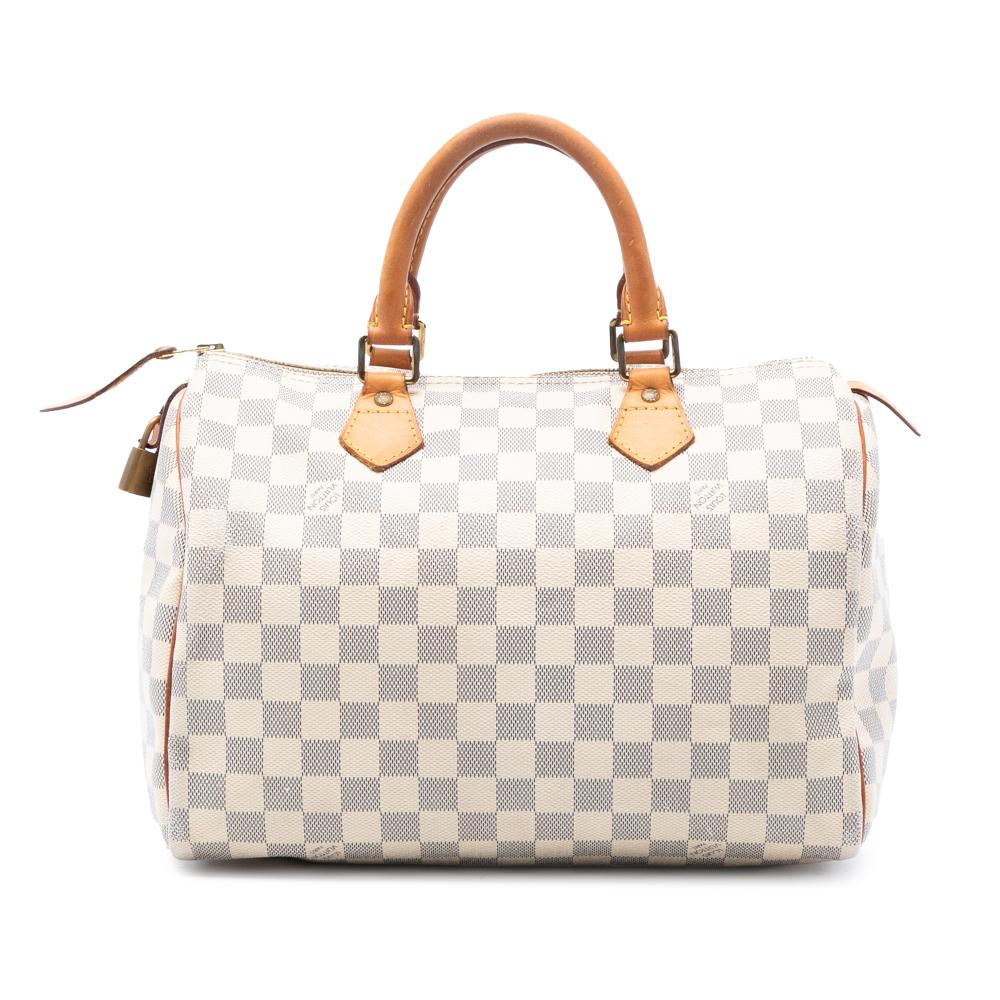 Louis Vuitton B Louis Vuitton White Damier Canvas Fabric Damier Azur Speedy 30 France