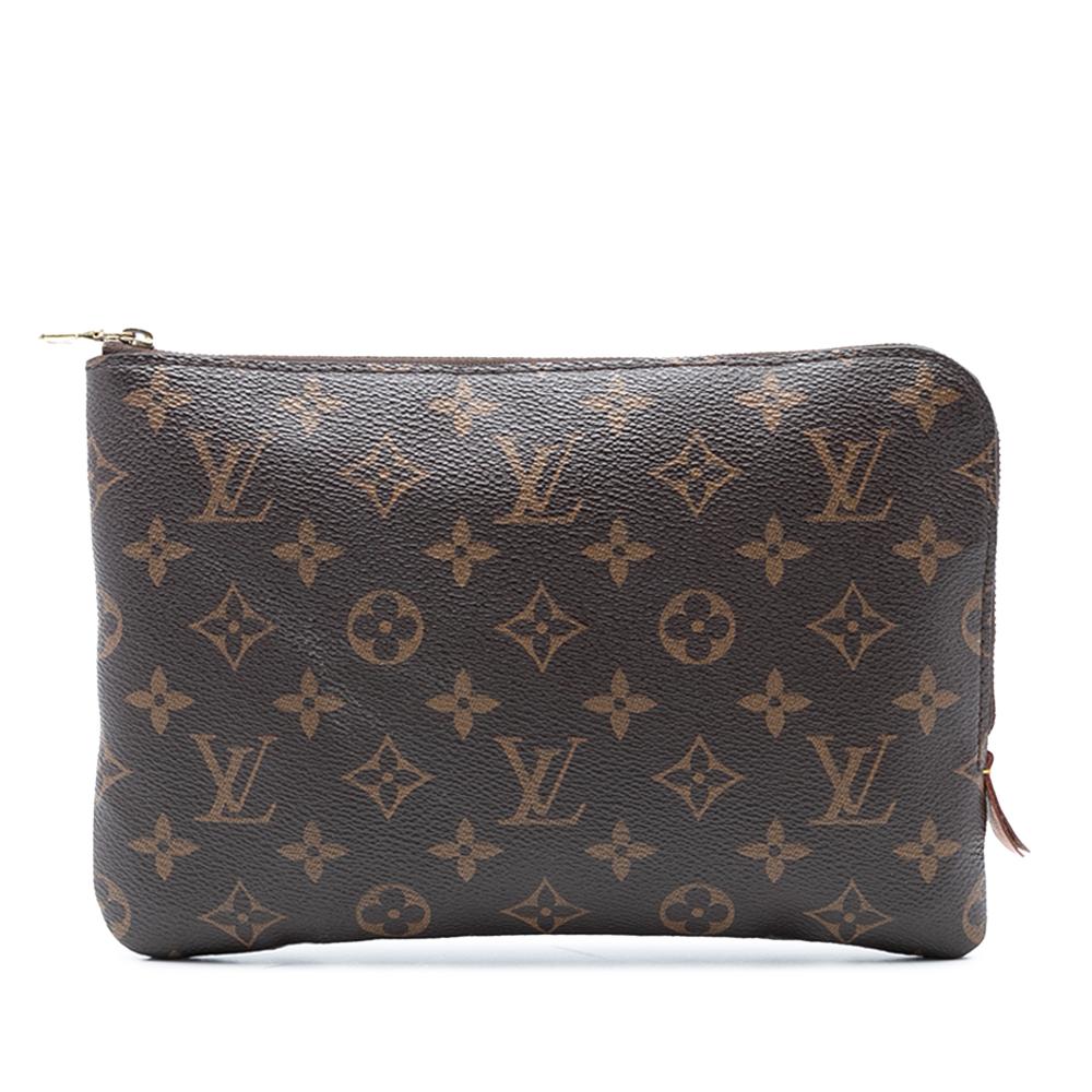 Louis Vuitton B Louis Vuitton Brown Monogram Canvas Fabric Monogram Etui Voyageur PM France