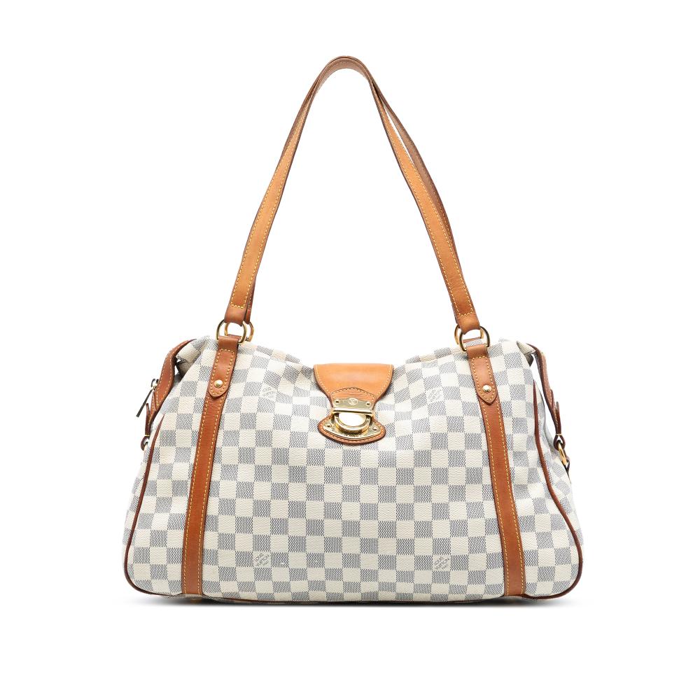 Louis Vuitton B Louis Vuitton White Damier Canvas Fabric Damier Azur Stresa GM France