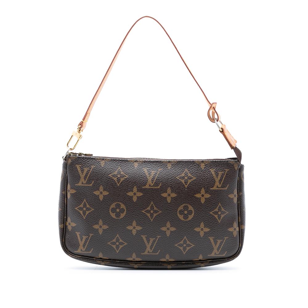 Louis Vuitton B Louis Vuitton Brown Monogram Canvas Fabric Monogram Pochette Accessoires Spain