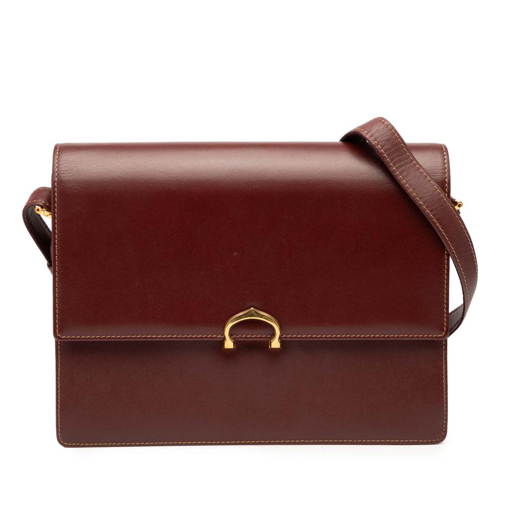 Cartier B Cartier Red Bordeaux Calf Leather Must de Cartier Crossbody Italy
