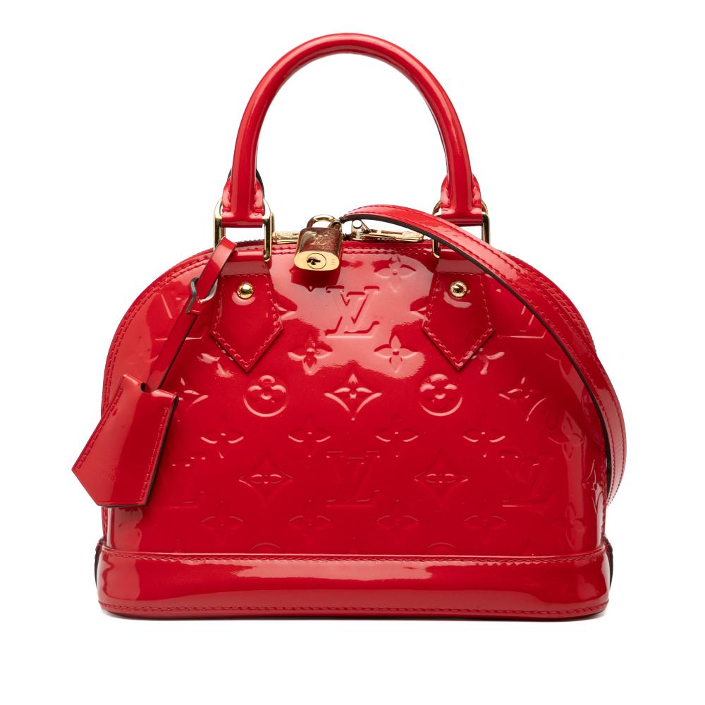 Louis Vuitton B Louis Vuitton Red Vernis Leather Leather Monogram Vernis Alma BB France