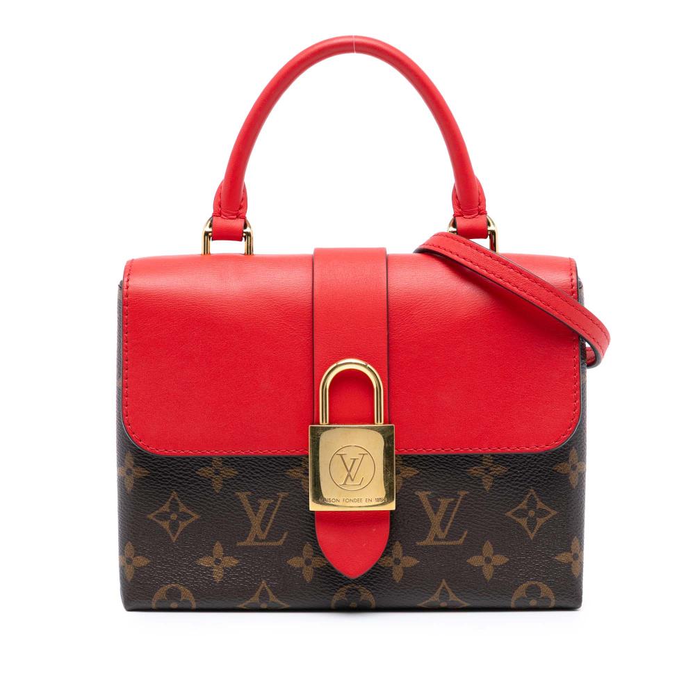 Louis Vuitton AB Louis Vuitton Brown with Red Monogram Canvas Fabric Monogram Locky BB France