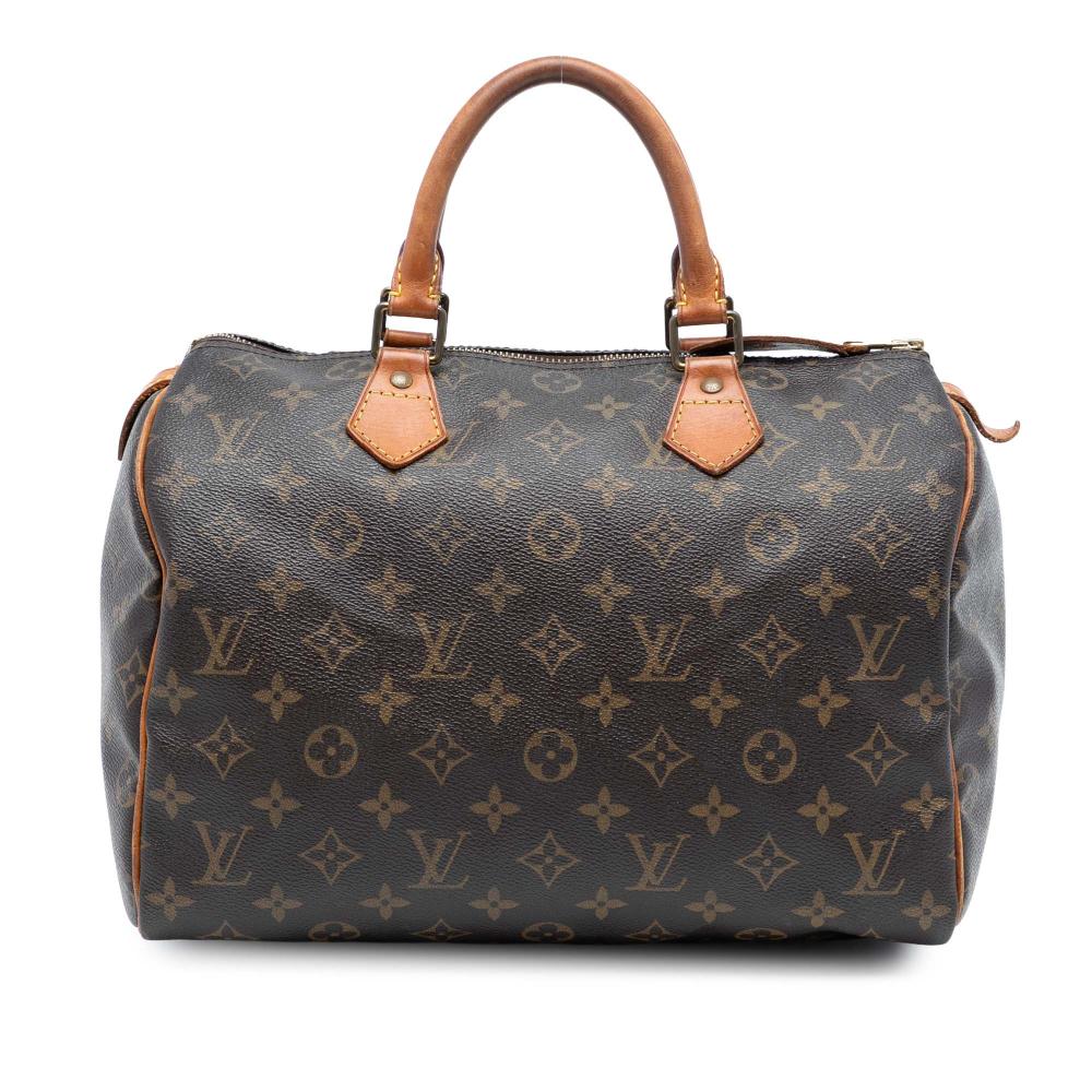 Louis Vuitton B Louis Vuitton Brown Monogram Canvas Fabric Monogram Speedy 30 France