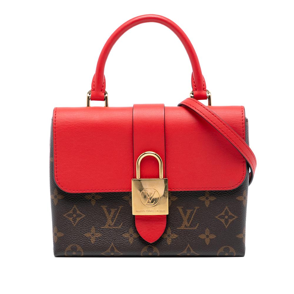 Louis Vuitton AB Louis Vuitton Brown with Red Monogram Canvas Fabric Monogram Locky BB France