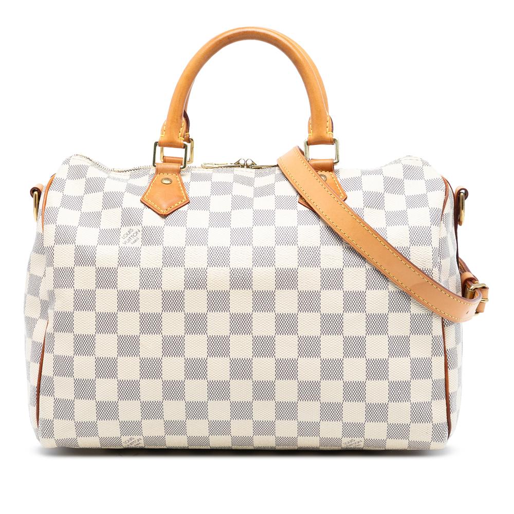 Louis Vuitton B Louis Vuitton White Damier Canvas Fabric Damier Azur Speedy Bandouliere 30 France