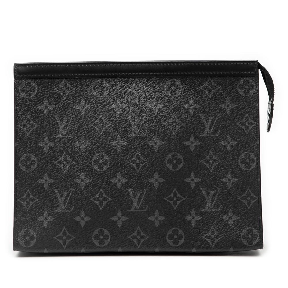 Louis Vuitton B Louis Vuitton Black Monogram Canvas Fabric Monogram Eclipse Pochette Voyage MM France