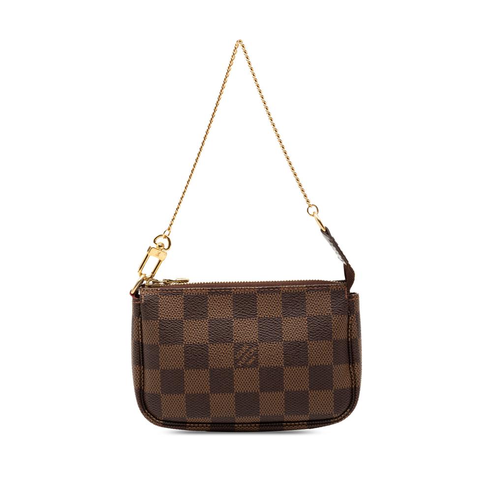 Louis Vuitton AB Louis Vuitton Brown Damier Canvas Fabric Damier Ebene Mini Pochette Accessoires France