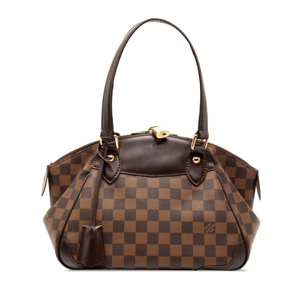 Louis Vuitton B Louis Vuitton Brown Damier Canvas Fabric Damier Ebene Verona PM France