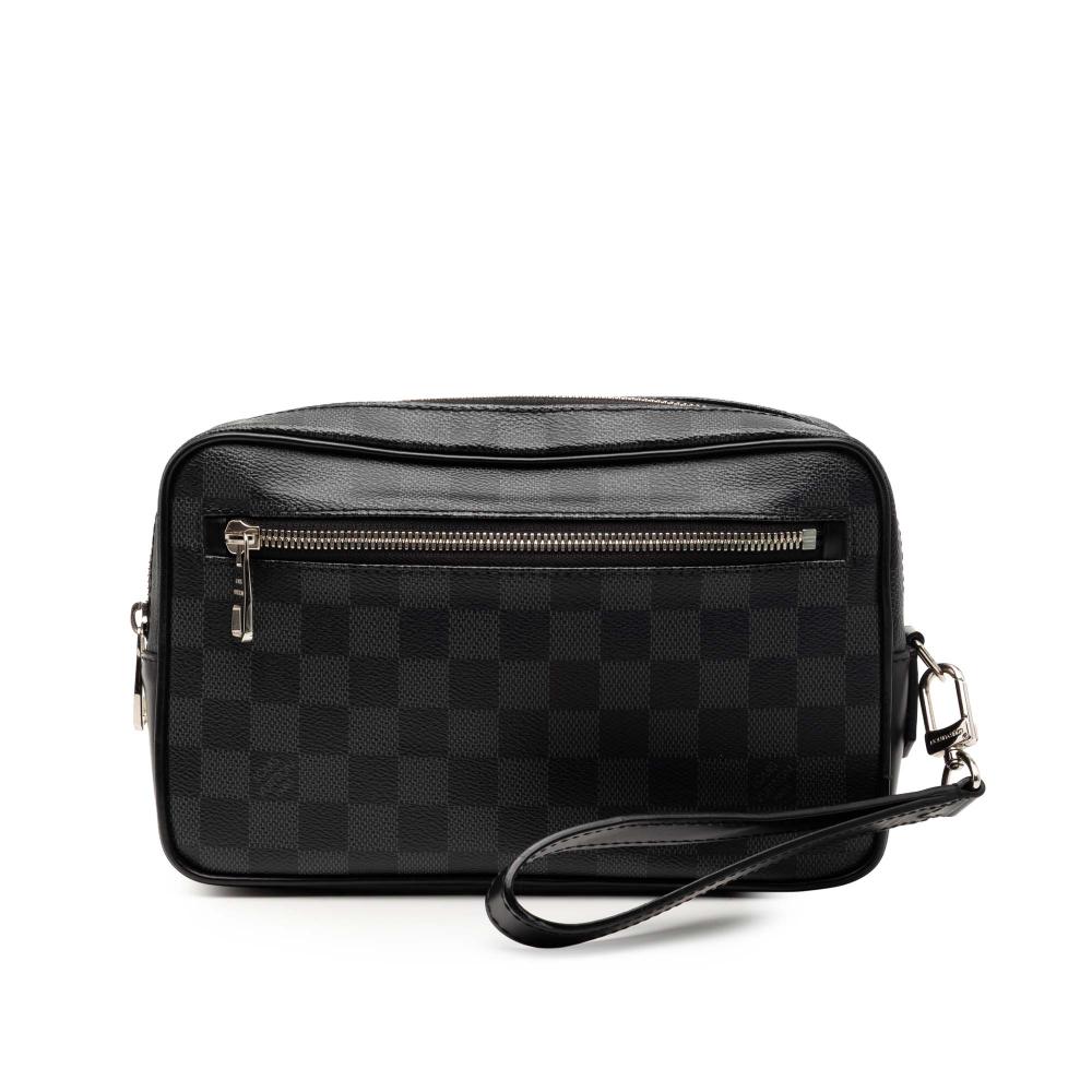 Louis Vuitton AB Louis Vuitton Black Damier Canvas Fabric Damier Graphite Kasai France