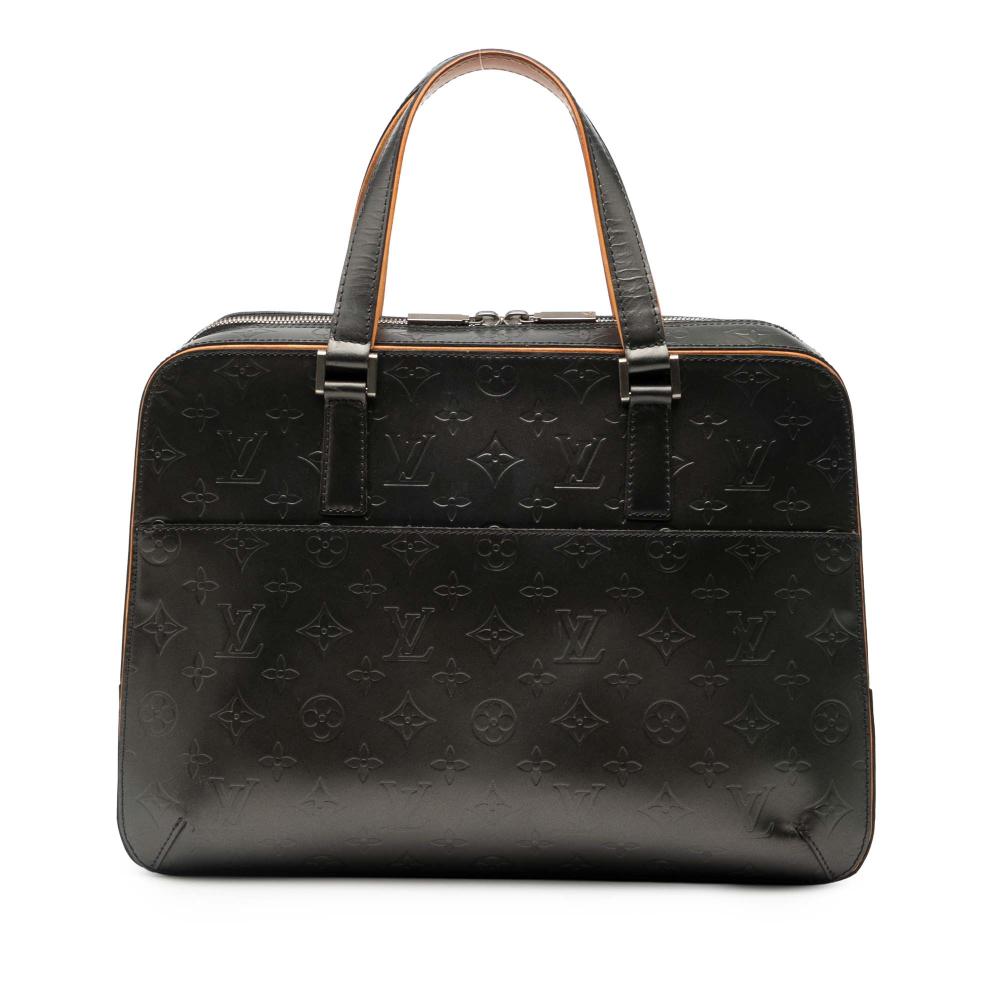Louis Vuitton B Louis Vuitton Gray Dark Gray Calf Leather Monogram Mat Malden France