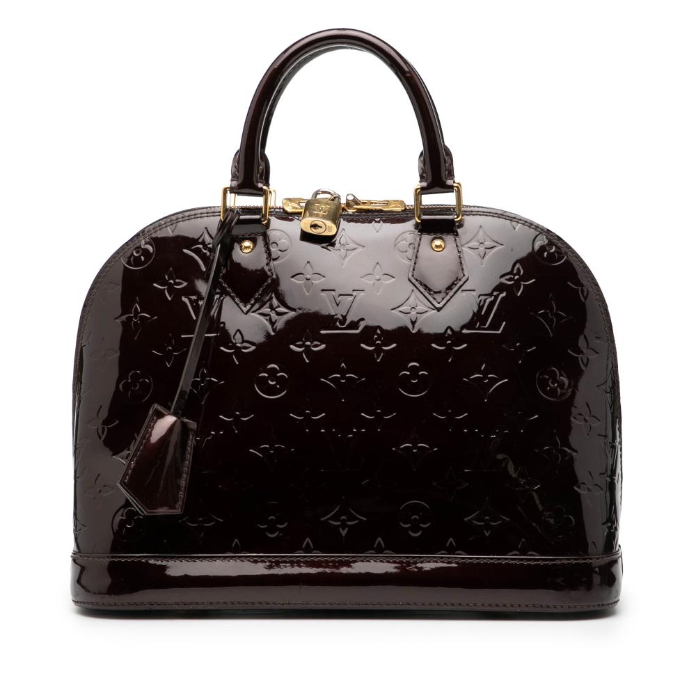 Louis Vuitton B Louis Vuitton Purple Vernis Leather Leather Monogram Vernis Alma PM France