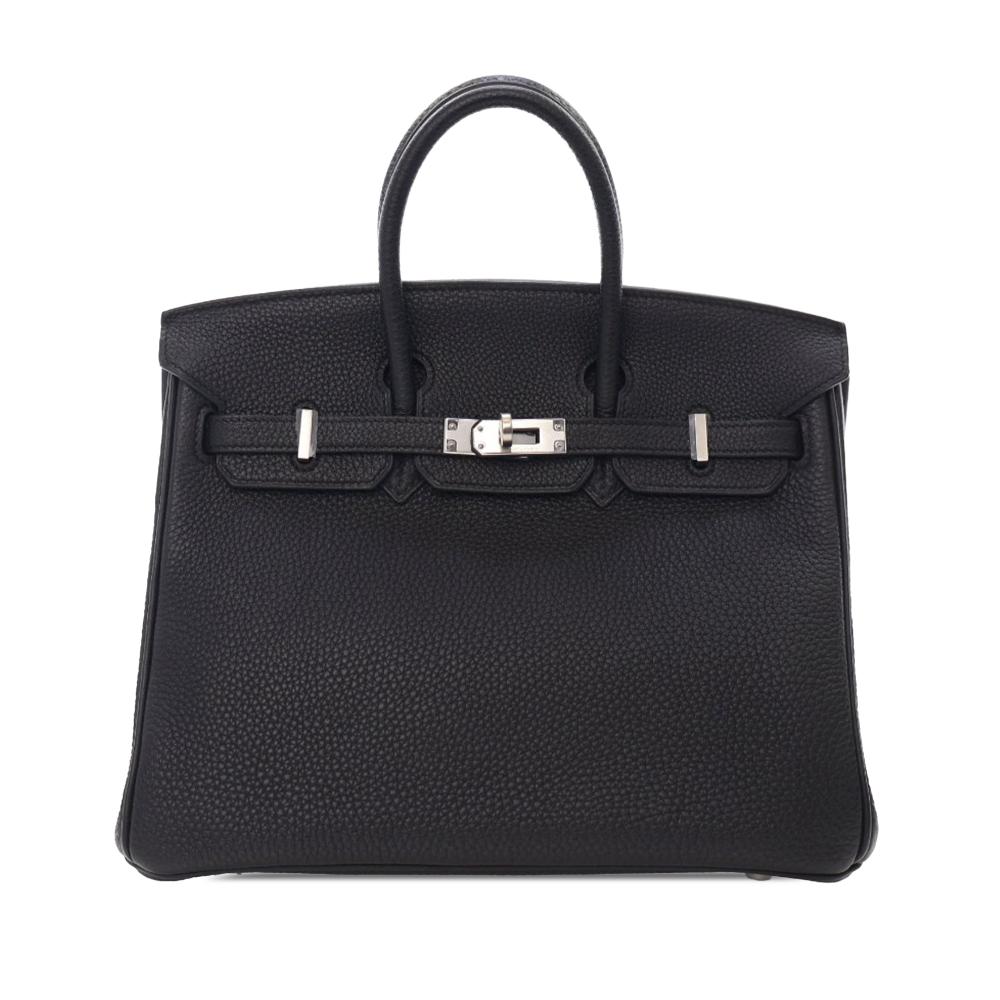 Hermès AB Hermès Black Calf Leather Togo Birkin Retourne 25 France
