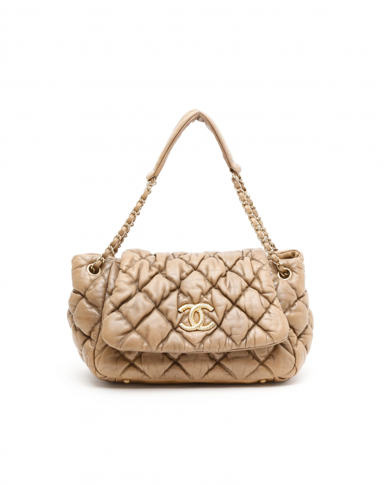 Chanel Bubble Quilt Accordian Flap Bag