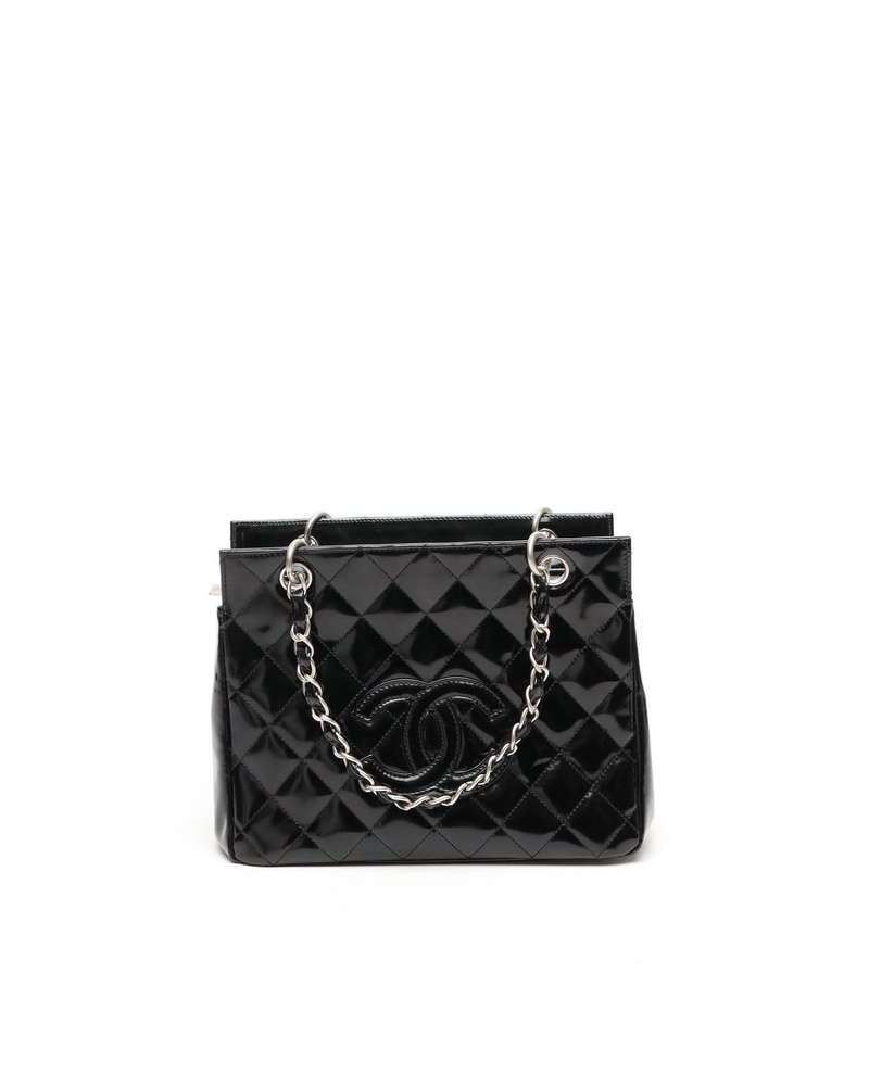 Chanel Small Patent GST Grand Shopping Tote Bag