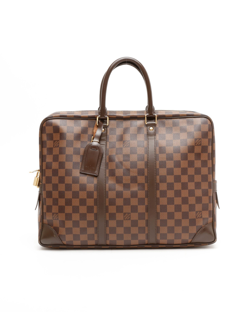 Louis Vuitton Damier Ebene Porte Documents Voyages Bag