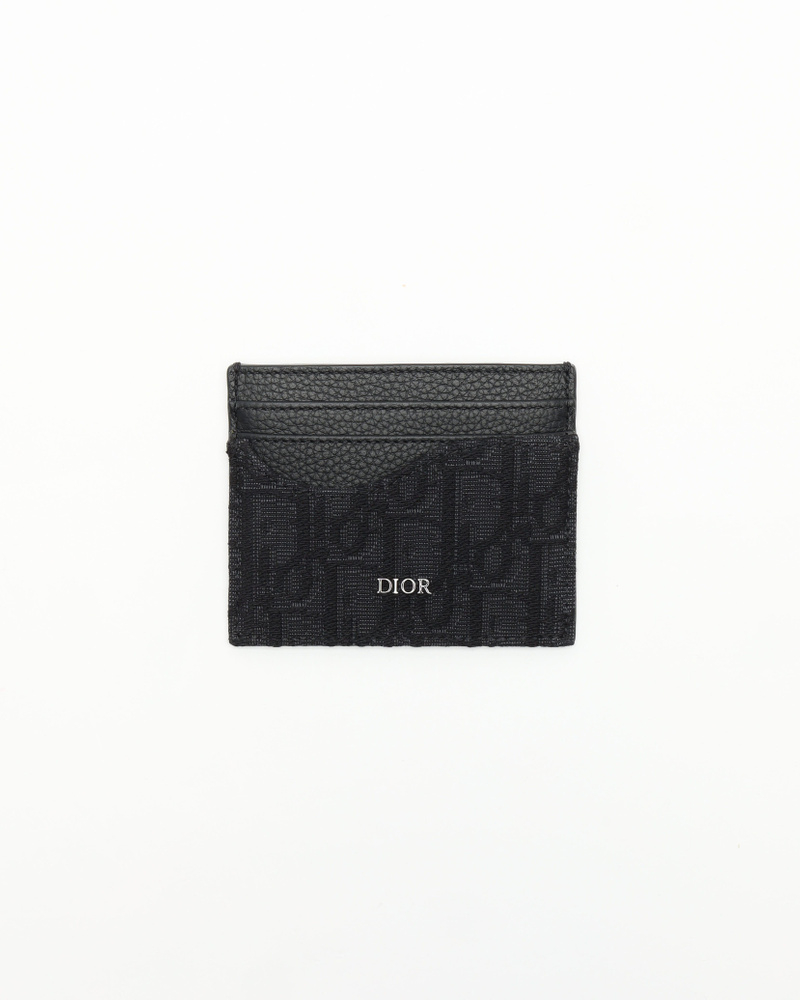 Christian Dior Oblique Canvas and Leather Card Holder