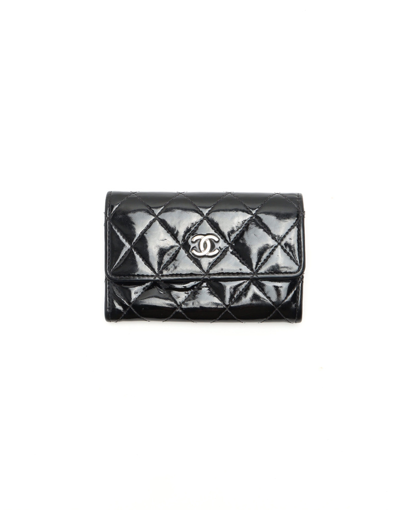 Chanel Patent Leather Flap Card Holder