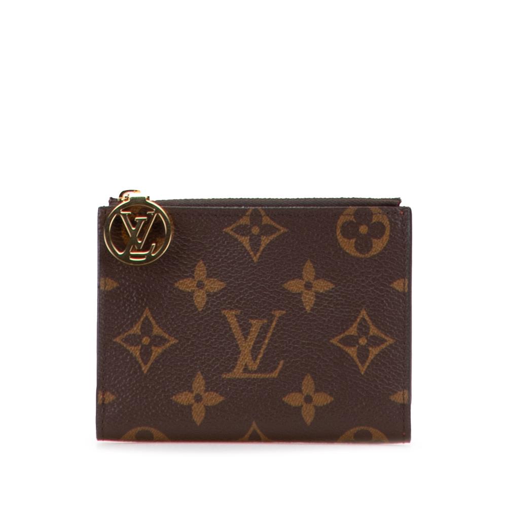 Louis Vuitton AB Louis Vuitton Brown Monogram Canvas Canvas Monogram Lisa Small Wallet France