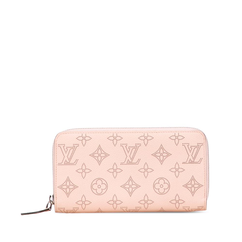 Louis Vuitton AB Louis Vuitton Pink Light Pink Calf Leather Monogram Mahina Zippy Wallet France