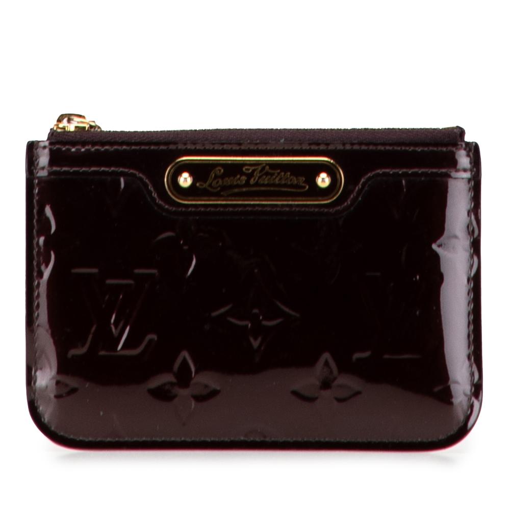 Louis Vuitton B Louis Vuitton Purple Vernis Leather Leather Monogram Vernis Key Pouch France