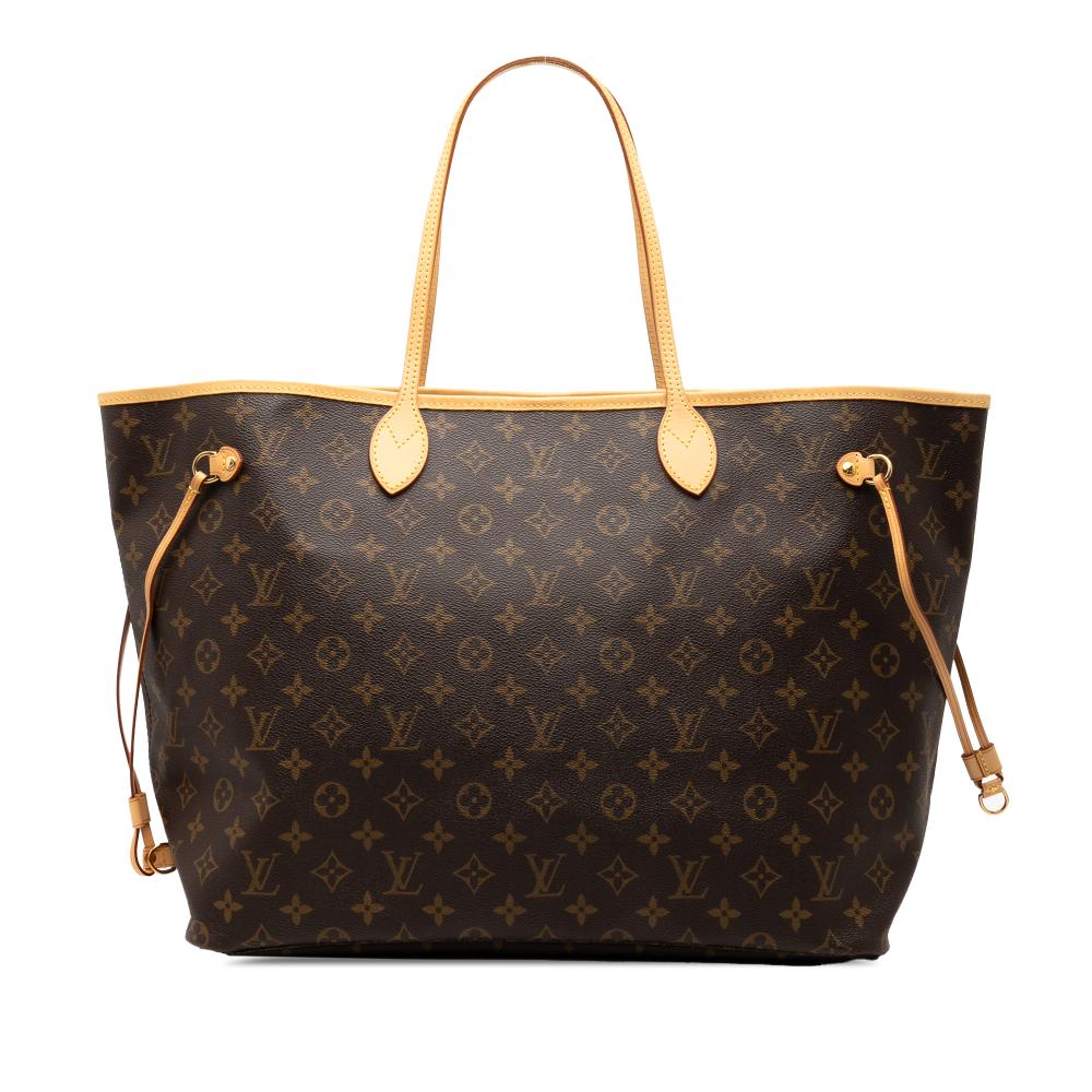 Louis Vuitton B Louis Vuitton Brown Monogram Canvas Fabric Monogram Neverfull GM France