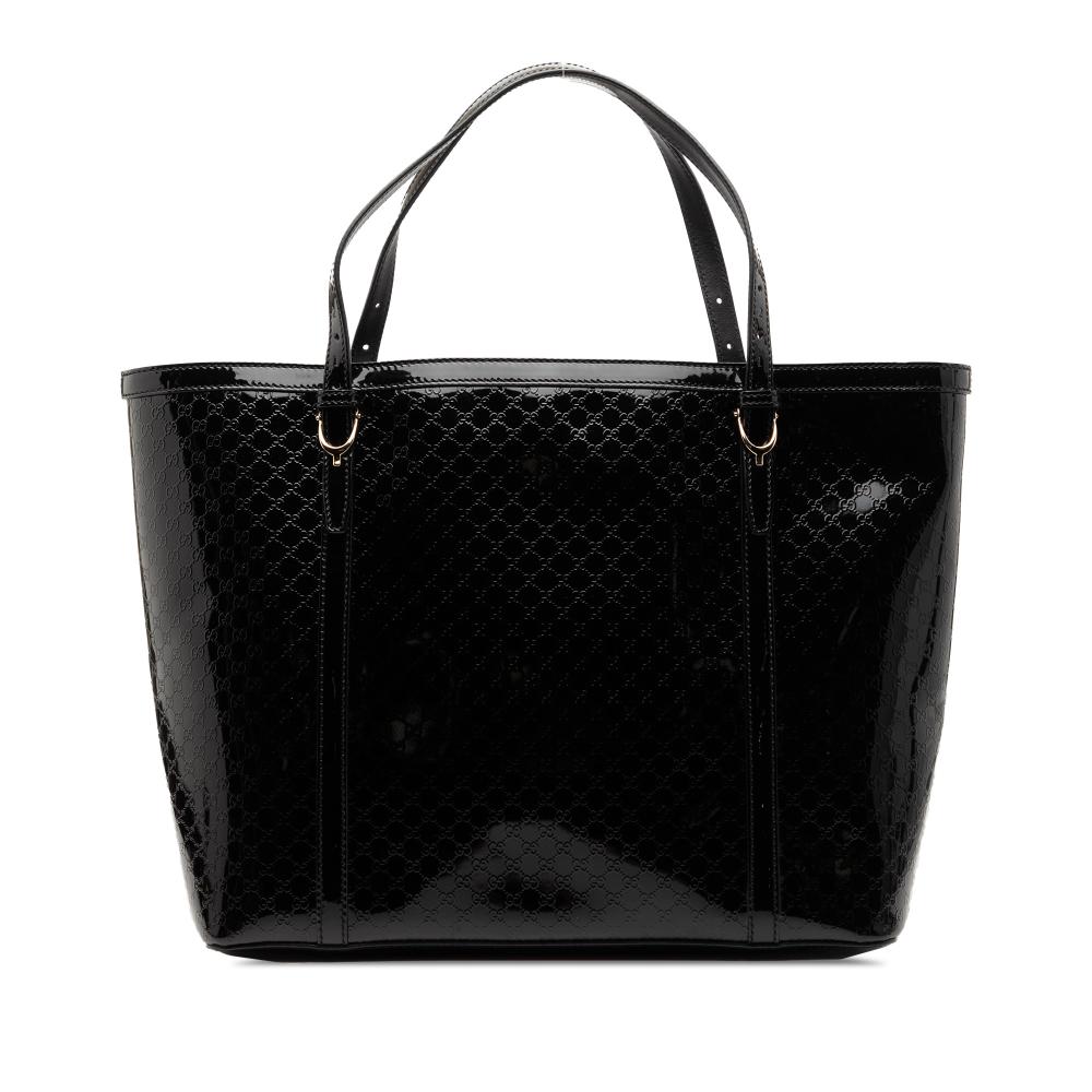 Gucci AB Gucci Black Patent Leather Leather Microguccissima Patent Nice Tote Italy