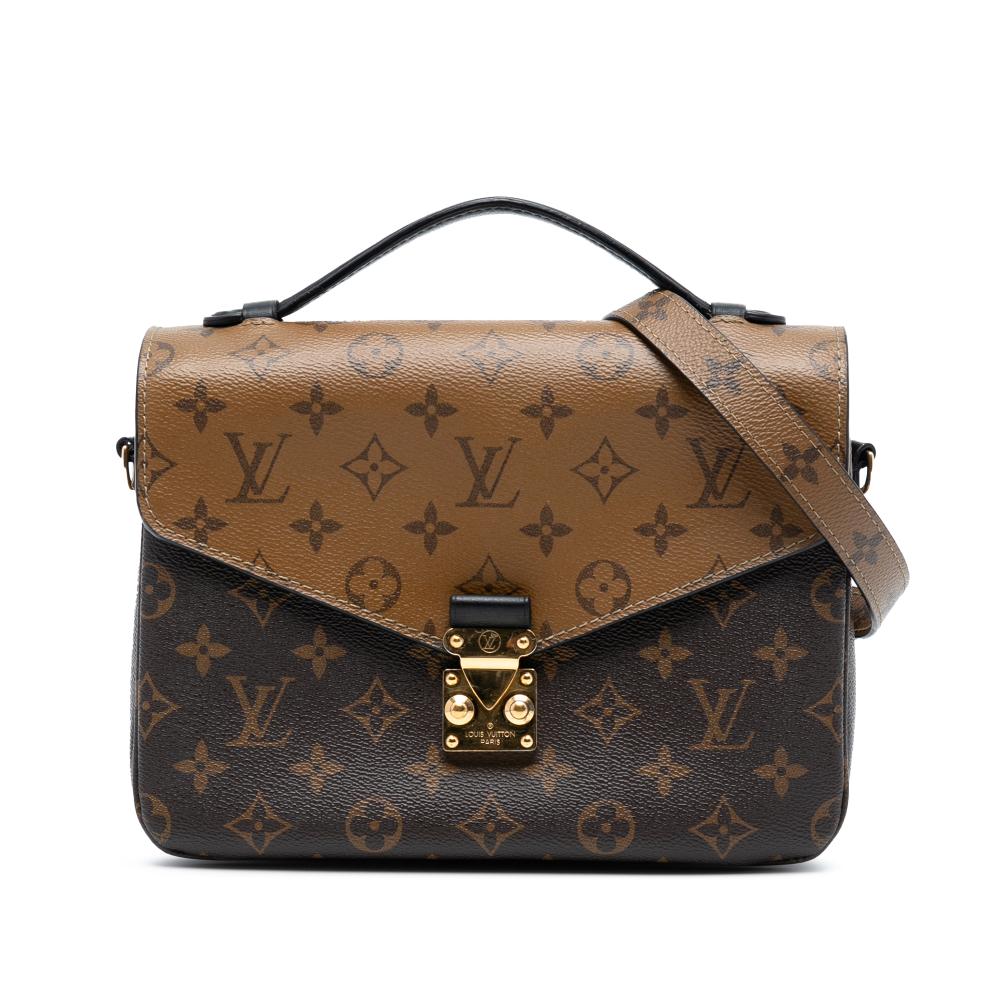 Louis Vuitton AB Louis Vuitton Brown Monogram Canvas Fabric Monogram Reverse Pochette Metis United States