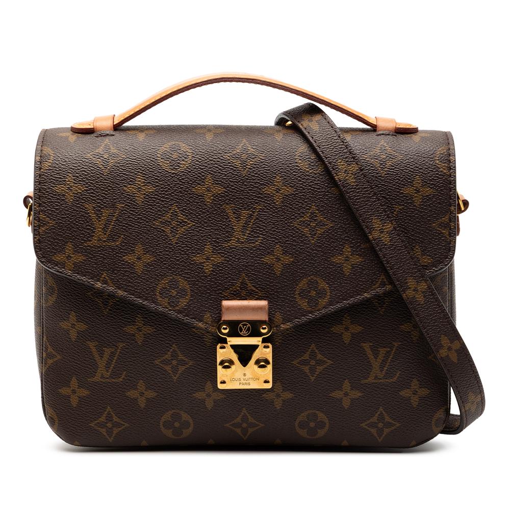 Louis Vuitton B Louis Vuitton Brown Monogram Canvas Fabric Monogram Pochette Metis France