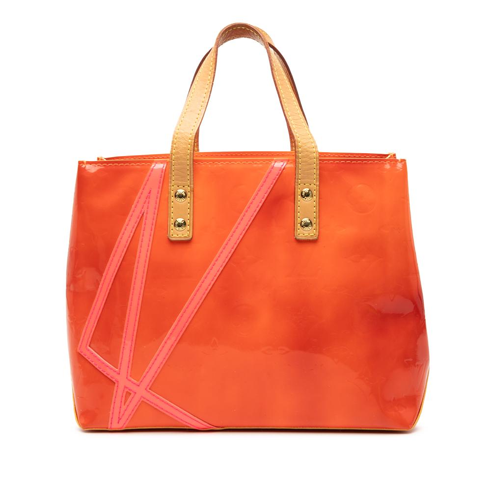 Louis Vuitton B Louis Vuitton Orange Vernis Leather Leather x Robert Wilson Monogram Vernis Fluo Reade PM France