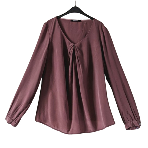 Navyboot Aérienne blouse in plum/old rose silk 36