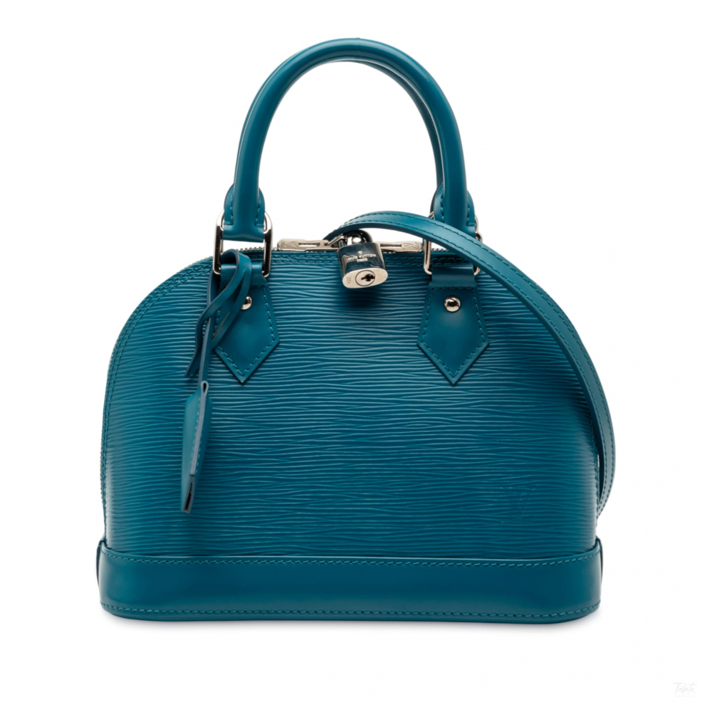 Louis Vuitton Alma BB Epi Leather Top-handle Handbag Blue