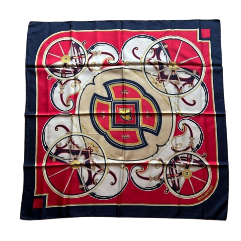 Hermès Foulard en soie Hermès vintage Washington's Carriage