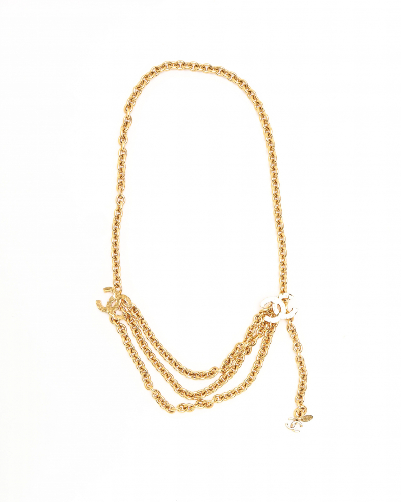 Chanel Coco Mark 3-Row Chain Belt