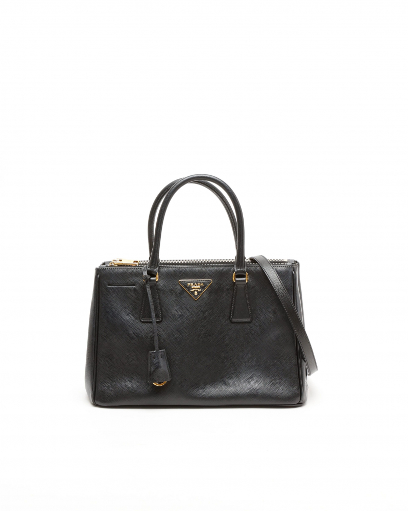Prada Large Saffiano Lux Galleria Double Zip Bag