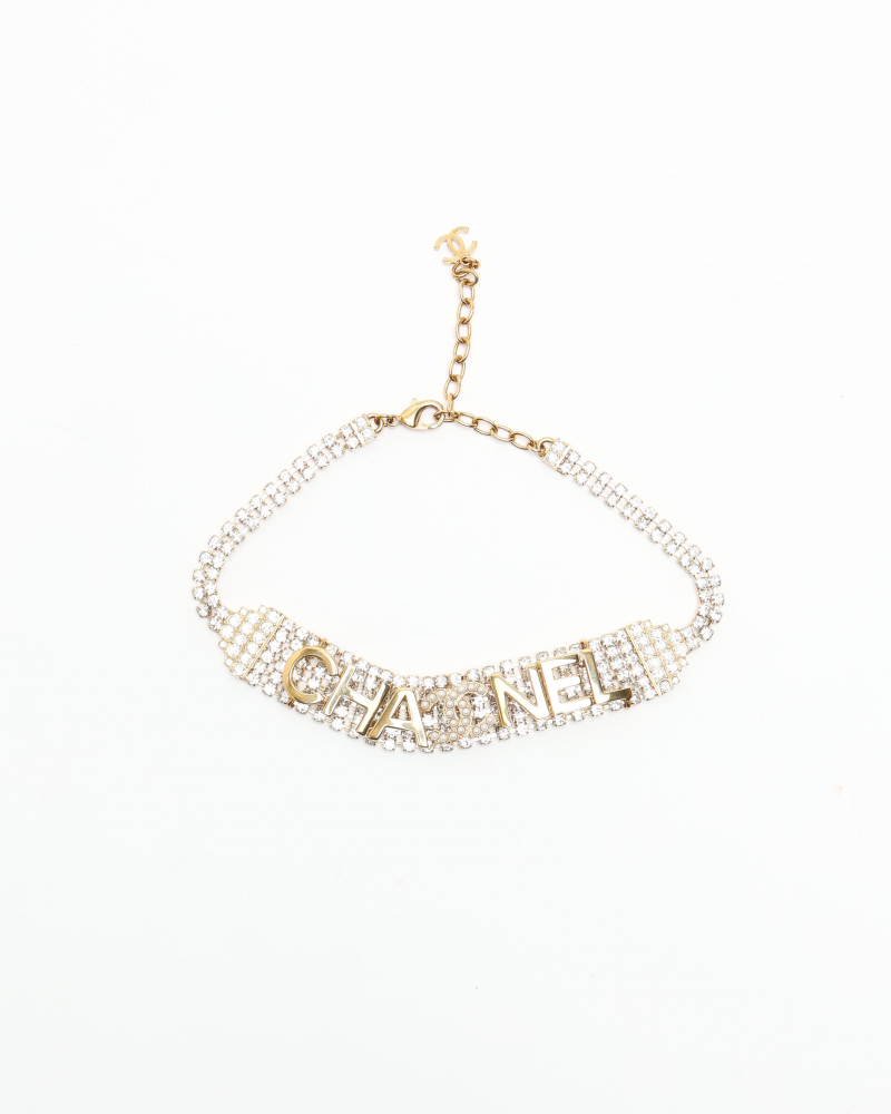 Chanel Coco Mark Rhinestone Pearl Choker
