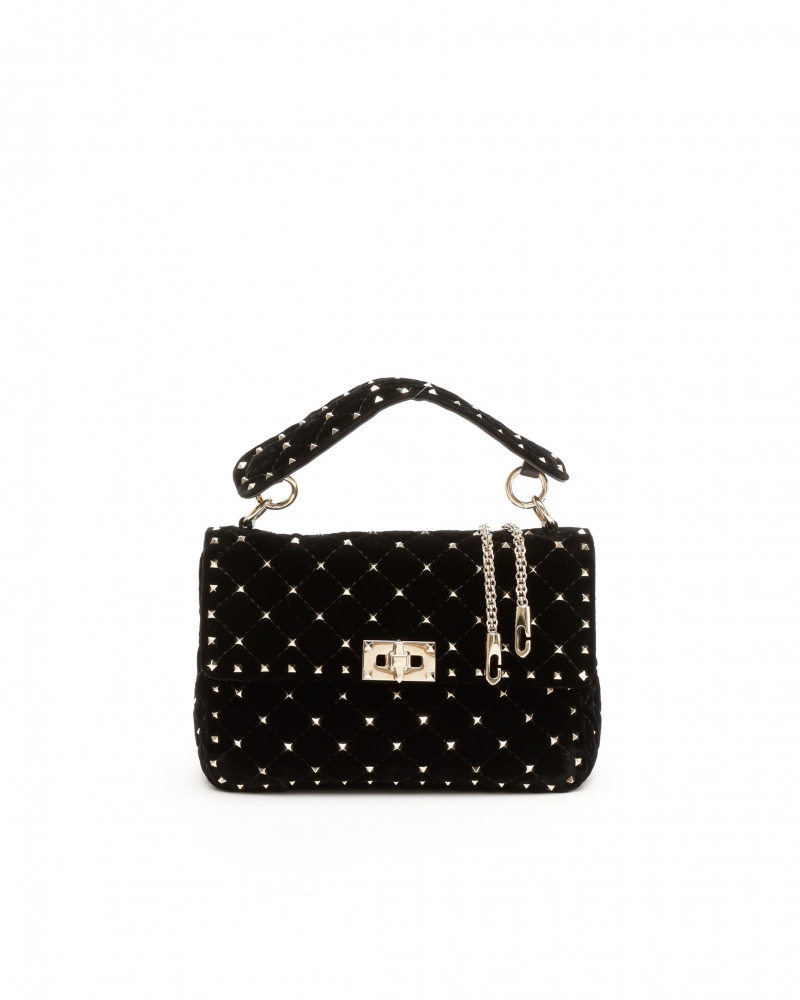 Valentino Velvet Medium Rockstud Spike Bag