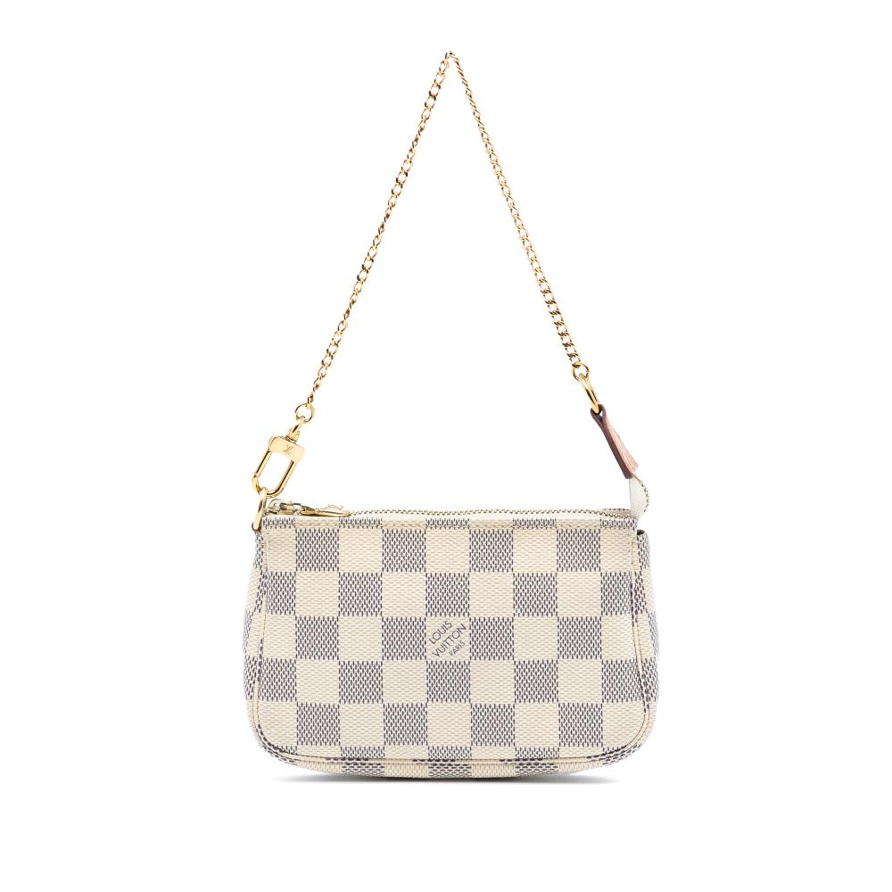 Louis Vuitton B Louis Vuitton White Damier Canvas Fabric Damier Azur Mini Pochette Accessoires France