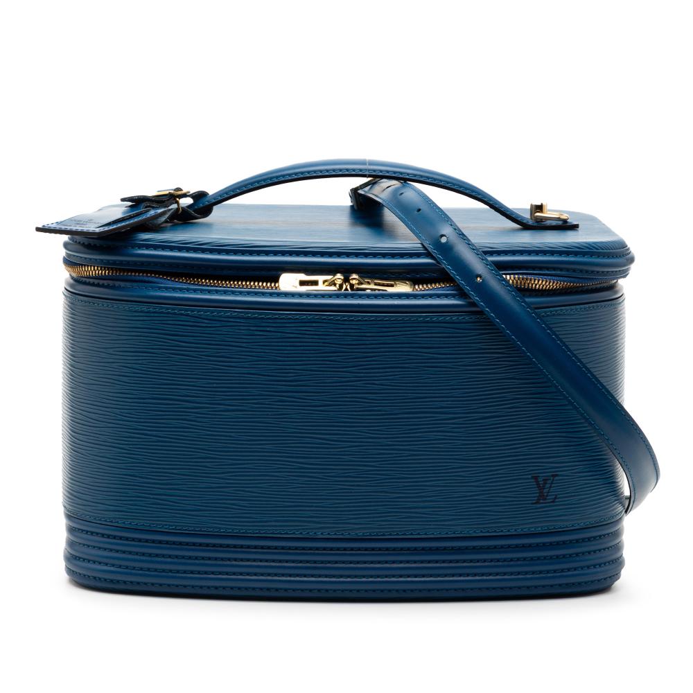 Louis Vuitton B Louis Vuitton Blue Epi Leather Leather Epi Nice Vanity Case France