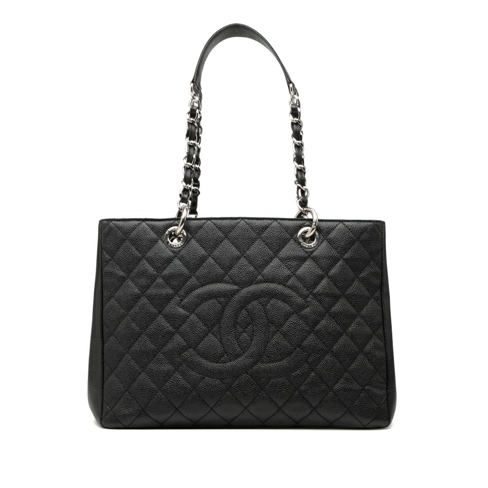 Chanel B Chanel Black Caviar Leather Leather Caviar Grand Shopping Tote Italy